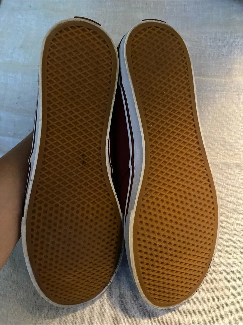 Vans Women’s SZ 9.5 Off The Wall Maroon Low-Top Canvas Sneakers